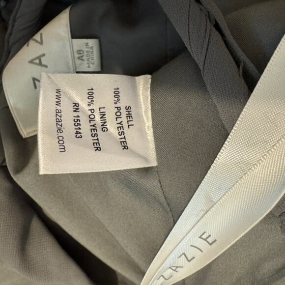 Formal Evening Fancy Dress Gray Sweatheart Deep Neck Line Chiffon Maxi - Sz 8 - Picture 10 of 10